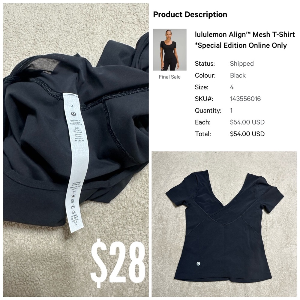 Lululemon align mesh shirt